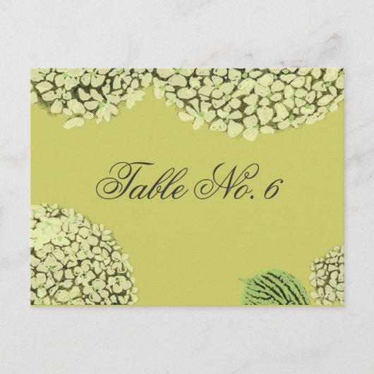 Taupe Hydrangea Tafelnummer Kaarten (Voorkant)