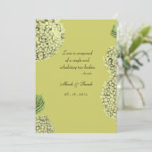 Taupe Hydrangea Uitnodiging (Staand voorkant)