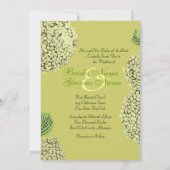 Taupe Hydrangea Uitnodiging (Achterkant)