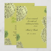 Taupe Hydrangea Uitnodiging (Voorkant / Achterkant)