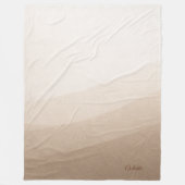 Taupe Ivoor Horizon Fleece Deken (Voorkant)