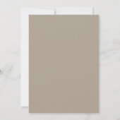 Taupe Ivoor Krans Bruiloft Kaart (Achterkant)
