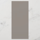 Taupe ivoor monogram krans klassiek diner bruiloft menu (Achterkant)