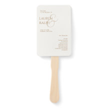 Taupe & Ivoor Monogram Welkom Huwelijk Programma