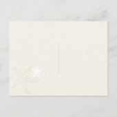 Taupe Ivory Destination Beach Wedding RSVP Uitnodiging Briefkaart (Achterkant)