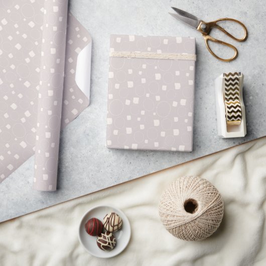Taupe Ivory Neutral Abstract Modern Minimalist Cadeaupapier (Crafts)