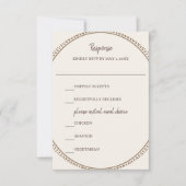 Taupe & Ivory Wedding RSVP Card (Voorkant)