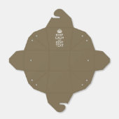 Taupe Keep Calm And Your Text Easily Bedankdoosjes (Uitgevouwen)