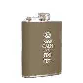 Taupe Keep Calm And Your Text Easily Heupfles (Rechts)