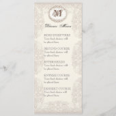  Taupe Lace - Menu of Wedding Invitation (Voorkant)