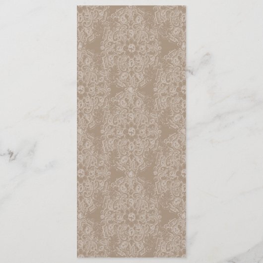  Taupe Lace - Menu of Wedding Invitation (Achterkant)