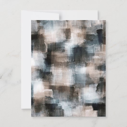 Taupe leisteen penseelstreken Abstract Kaart (Achterkant)