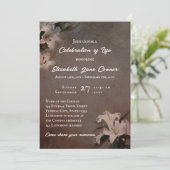 Taupe  Lelies Viering van het Leven Kaart (Staand voorkant)