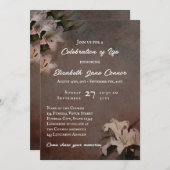 Taupe  Lelies Viering van het Leven Kaart (Voorkant / Achterkant)