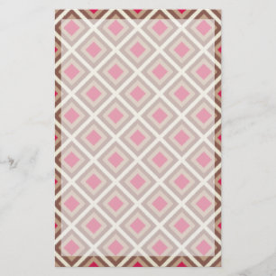 Taupe, Light Taupe, Hot Pink Ikat Diamonds STaylor Briefpapier