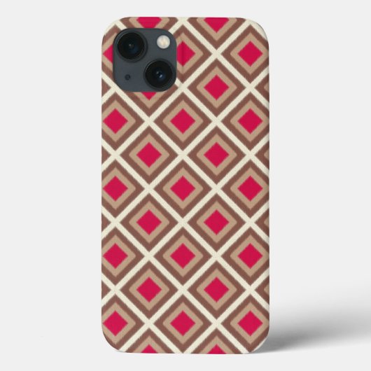 Taupe, Light Taupe, Hot Pink Ikat Diamonds STaylor Case-Mate iPhone Case (Achterkant)