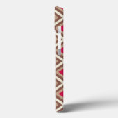 Taupe, Light Taupe, Hot Pink Ikat Diamonds STaylor Case-Mate iPhone Case (Achterkant / Links)