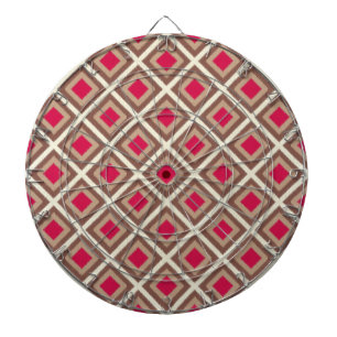 Taupe, Light Taupe, Hot Pink Ikat Diamonds STaylor Dartbord