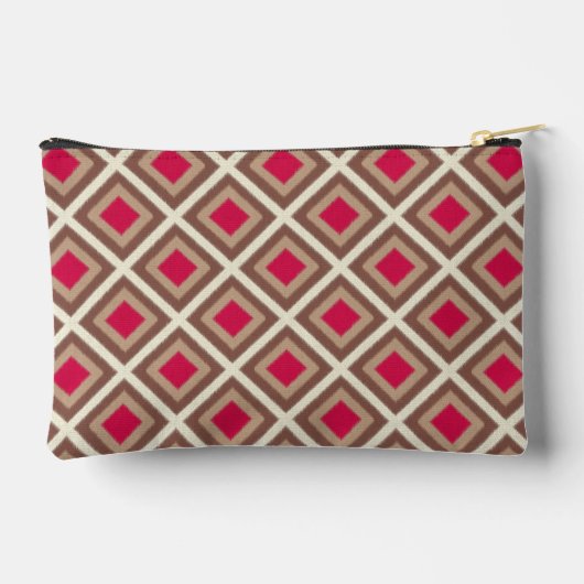 Taupe, Light Taupe, Hot Pink Ikat Diamonds STaylor Etui (Achterkant)