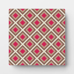 Taupe, Light Taupe, Hot Pink Ikat Diamonds STaylor Fotoplaat