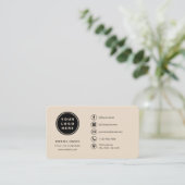 Taupe Logo Visitekaartje (Staand voorkant)