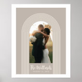 Taupe Lombard Lines Arch Custom Photo Art Print (Voorkant)