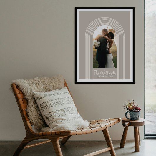 Taupe Lombard Lines Arch Custom Photo Art Print