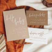 Taupe Luier Raffle Teken Neutraal Modern Minimaal Poster