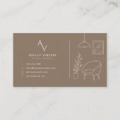 Taupe Luxe Interieur Ontwerper Visitekaartje (Achterkant)