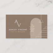 Taupe Luxe Interieur Ontwerper Visitekaartje (Voorkant)