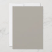 Taupe Maagdenpalm Roos Bruiloft Kaart (Achterkant)