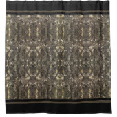 Taupe Marble Stripe Douchegordijn (Voorkant)