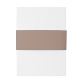 Taupe minimaal en chic | Monogram Uitnodigingen Wikkel (Achterkant Voorbeeld)