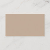 Taupe Minimal Large Bold Business Name Visitekaartje (Achterkant)