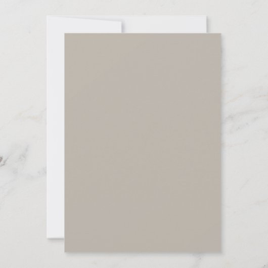 Taupe minimalistisch script bruids brunch kaart (Achterkant)