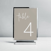 Taupe minimalistisch script Vrijgezellenfeest plat Kaart