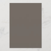 Taupe minimalistische trouwmenu kaart (Achterkant)