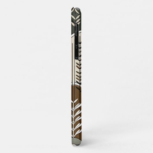 Taupe Mocha Abstracte Grain Bogen Patroon Pinguïn Case-Mate iPhone Case (Achterkant/links)