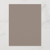 Taupe Modern Edge Elegant Monogram Details Informatiekaartje (Achterkant)