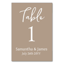 Taupe Modern Elegance Wedding Kaart