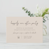 Taupe Modern gelukkig altijd na partijuitnodiging Kaart (Staand voorkant)