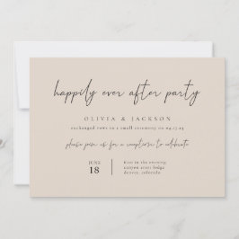 Taupe Modern gelukkig altijd na partijuitnodiging Kaart