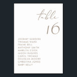 Taupe Modern Handgeschreven Script Wedding Kaart<br><div class="desc">Deze moderne tafel nummers kaart is voorzien van een taupe handgeschreven script en minimalistische typografie. Personaliseer door uw gegevens toe te voegen. Deze aangepaste tafelkaart is ideaal voor bruiloften,  vrijgezellenfeesten,  baby showers en andere evenementen.</div>