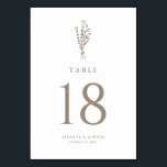 Taupe Modern Minimalistisch Bloemen Boeket Bruilof Kaart<br><div class="desc">minimalistische trouwtafel nummers kaart. Het beschikt over een taupe moderne bloemen boeket lijn kunst. Personaliseer door het toevoegen van de tafel nummers,  namen,  en de datum van het evenement. Deze minimalistische bloemnummerkaart is ideaal voor bruiloften,  vrijgezellenfeesten,  baby showers,  verjaardagen en nog veel meer.</div>
