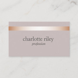 Taupe | Modern Roos Gold Striped Stijlvol Visitekaartje