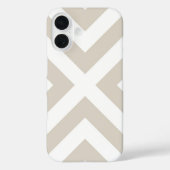 Taupe Modern X Stripe Case-Mate iPhone Case (Achterkant)