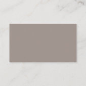 Taupe Monogrammering Zakelijk Visitekaartje (Achterkant)