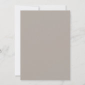 Taupe Moody Botanische Bruiloft Kaart (Achterkant)