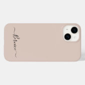 Taupe Neutraal Eenvoudig Minimalistisch Script Aan Case-Mate iPhone Case (Achterkant (horizontaal))