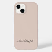 Taupe Neutraal Eenvoudig Minimalistisch Script Aan Case-Mate iPhone Case (Achterkant)